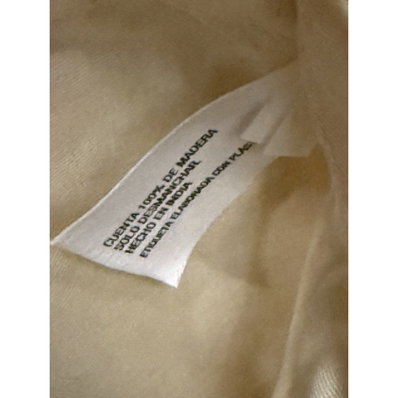 Wooden Beaded Handbag Made In India Lined 9x12 Boho Neutral Colorblock A New Day - Picture 8 of 9